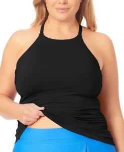 Women's Plus High Neck Tankini Top