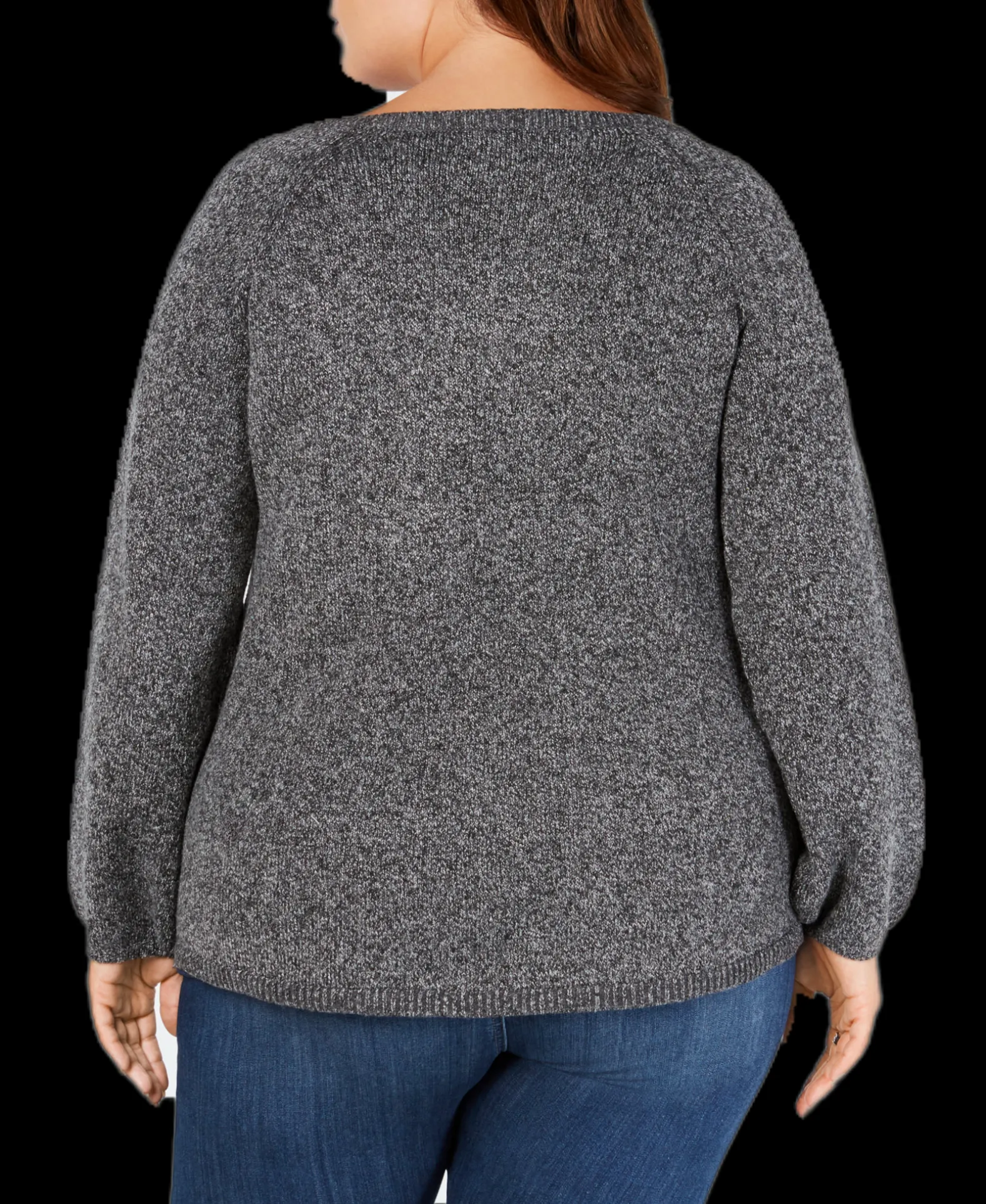 Women's Plus Jacquard Floral Sweater