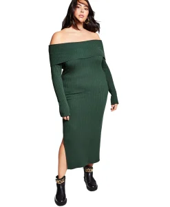 Women's Plus Jeannie Mai X Off-the-Shoulder Dress