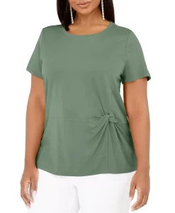 Women's Plus Knot-Side T-Shirt