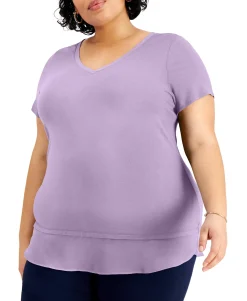 Women's Plus Layered-Hem Top