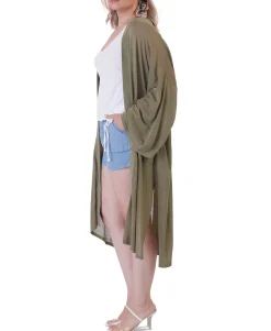 Women's Plus Oversized Fine-Gauge Cardigan Sweater