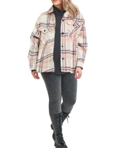 Women's Plus Plaid Overcoat