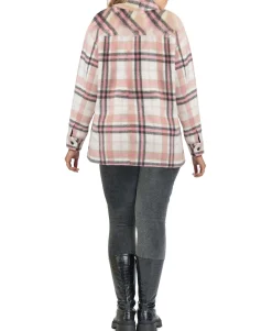 Women's Plus Plaid Overcoat