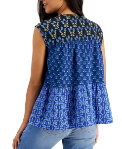 Women's Plus Printed Peplum Top