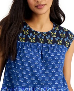 Women's Plus Printed Peplum Top