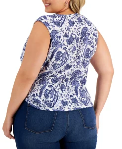 Women's Plus Printed Wrap Tank