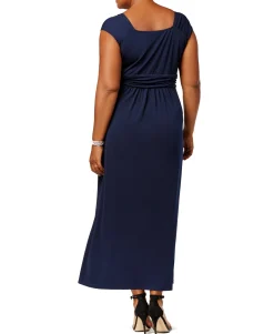 Women's Plus Ruched Empire Maxi Dress