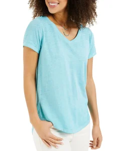Women's Plus Solid Burnout T-Shirt