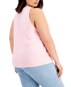 Women's Plus Solid Cutaway Tank Top