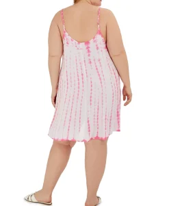 Women's Plus Tie-Dye Dress Swim Cover-Up
