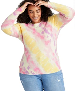 Women's Plus Tie-Dyed Cashmere Sweater