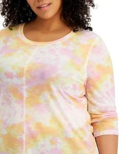 Women's Plus Tie-Dyed Top