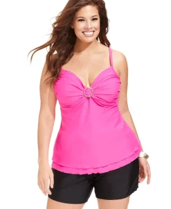 Women's Plus Tie-Front Board Shorts