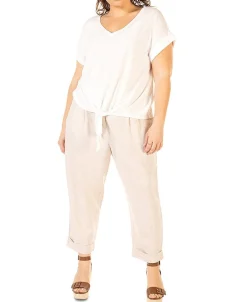 Women's Plus Tie-Front T-Shirt