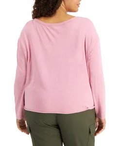 Women's Plus Tie-Hem Henley