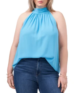Women's Plus Tie-Neck Top