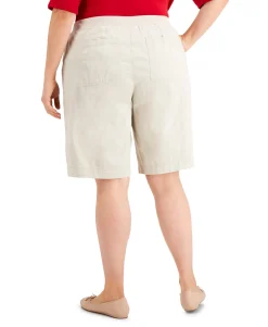 Women's Plus Top-Stitched Shorts