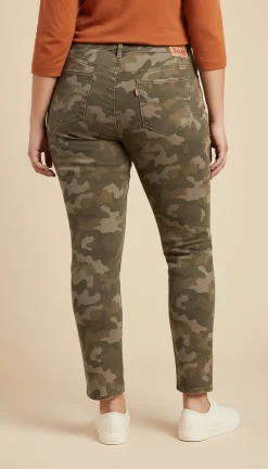 Women's Plus Trendy 311 Camo-Print Shaping Skinny Jeans