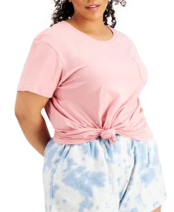 Women's Plus Trendy Cotton Pocket T-Shirt