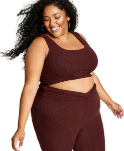 Women's Plus Trendy Hacci Ribbed Bralette