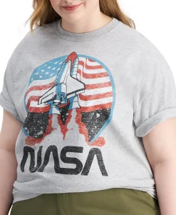 Women's Plus Trendy Nasa Launch T-Shirt