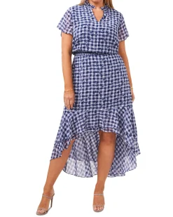 Women's Plus Trendy Printed High-Low Dress