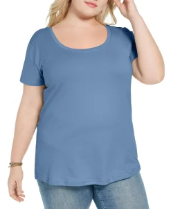 Women's Plus Trendy Scoop-Neck T-Shirt