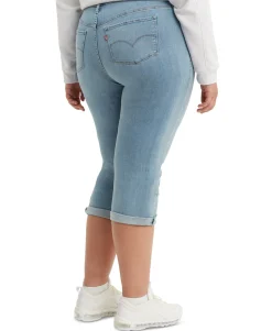 Women's Plus Trendy Shaping Capri Jeans