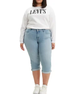 Women's Plus Trendy Shaping Capri Jeans