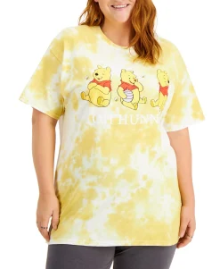 Women's Plus Trendy Tie-Dyed Cotton Graphic Print T-Shirt