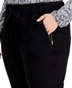 Women's Plus Trendy Zip-Pocket Pull-On Pants