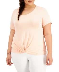 Women's Plus Twist-Hem T-Shirt