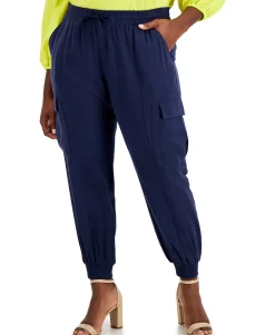 Women's Plus Utility Satin Jogger Pants