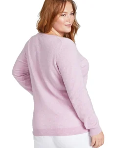 Women's Plus V-Neck Cashmere Sweater