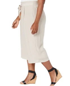 Women's Plus Wide-Leg Capri Pants