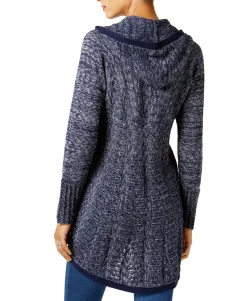Women's Pointelle Hooded Cardigan