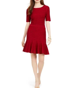 Women's Polka-Dot Sweater Dress