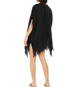 Women's Pom Pom Caftan Swim Cover-Up