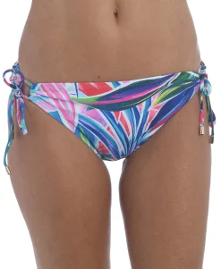 Women's Printed Adjustable Hipster Bikini Bottoms