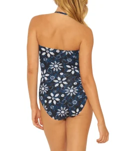 Women's Printed Bandeau One-Piece Swimsuit