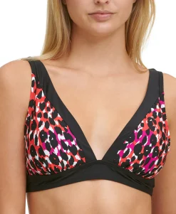 Women's Printed Bow-Back Bikini Top