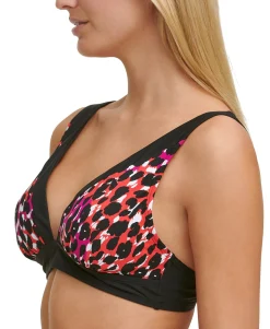 Women's Printed Bow-Back Bikini Top
