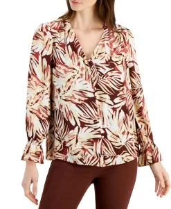 Women's Printed Button-Front Shirt