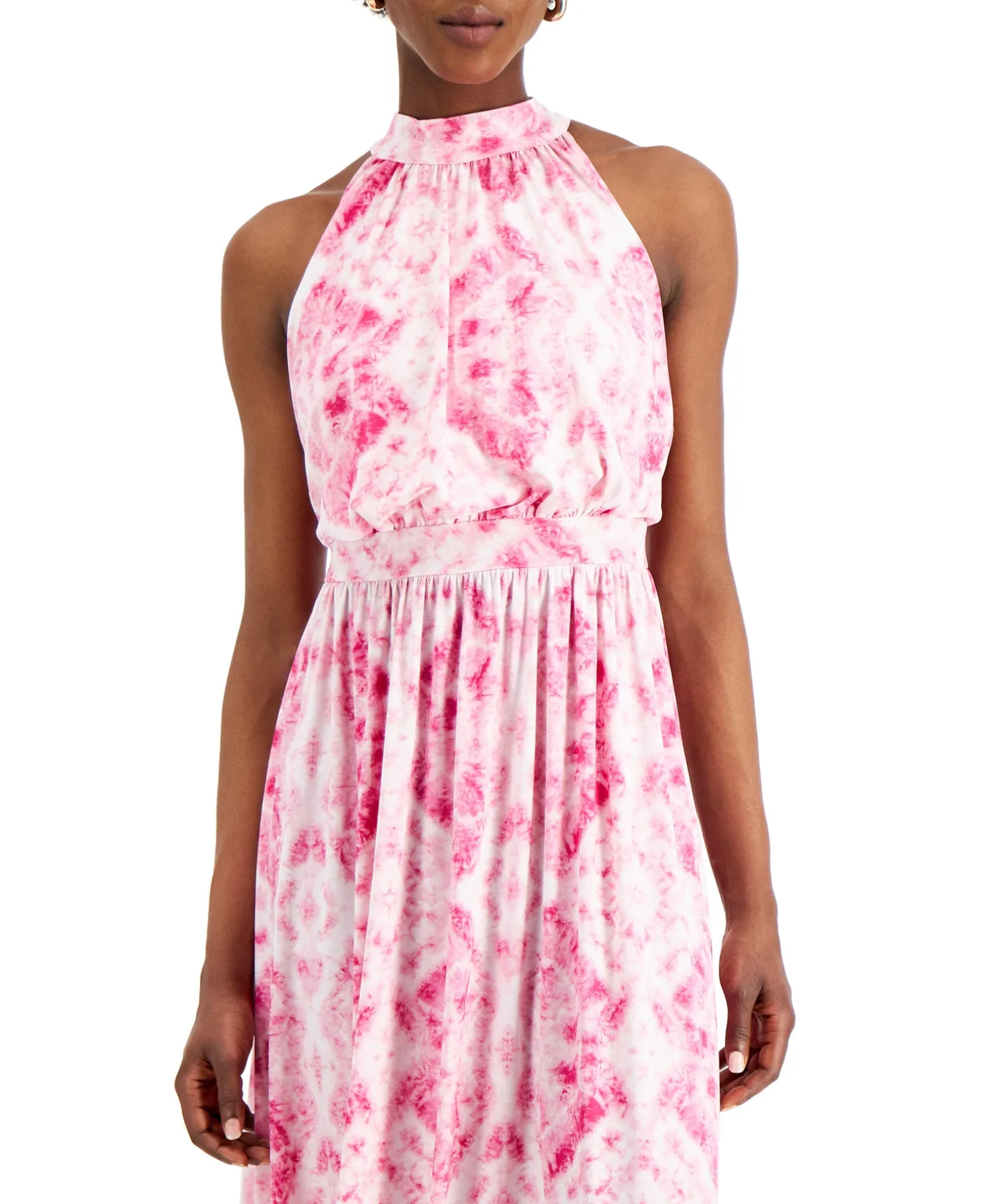 Women's Printed Halter-Neck Maxi Dress