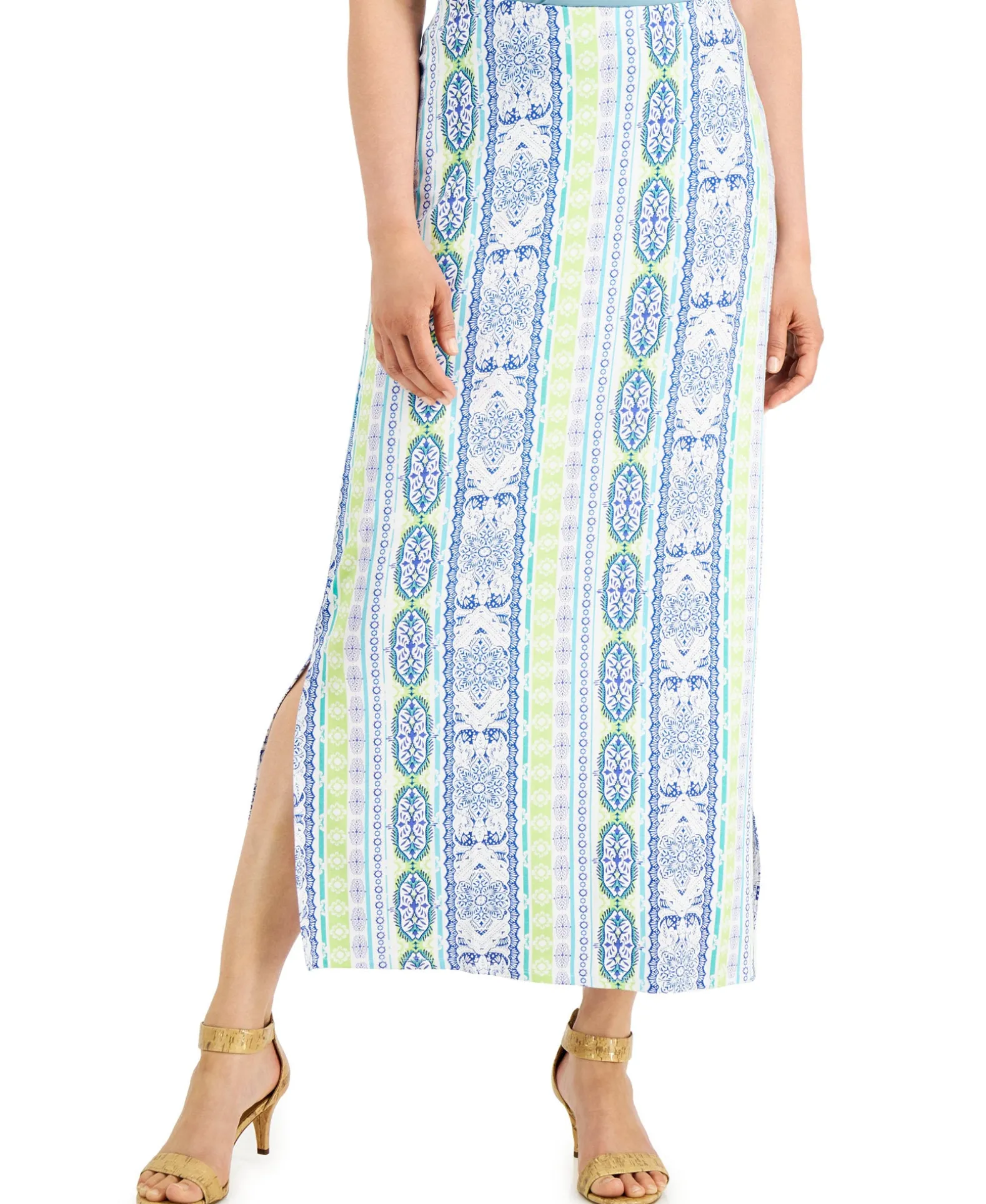 Women's Printed Knit Maxi Skirt