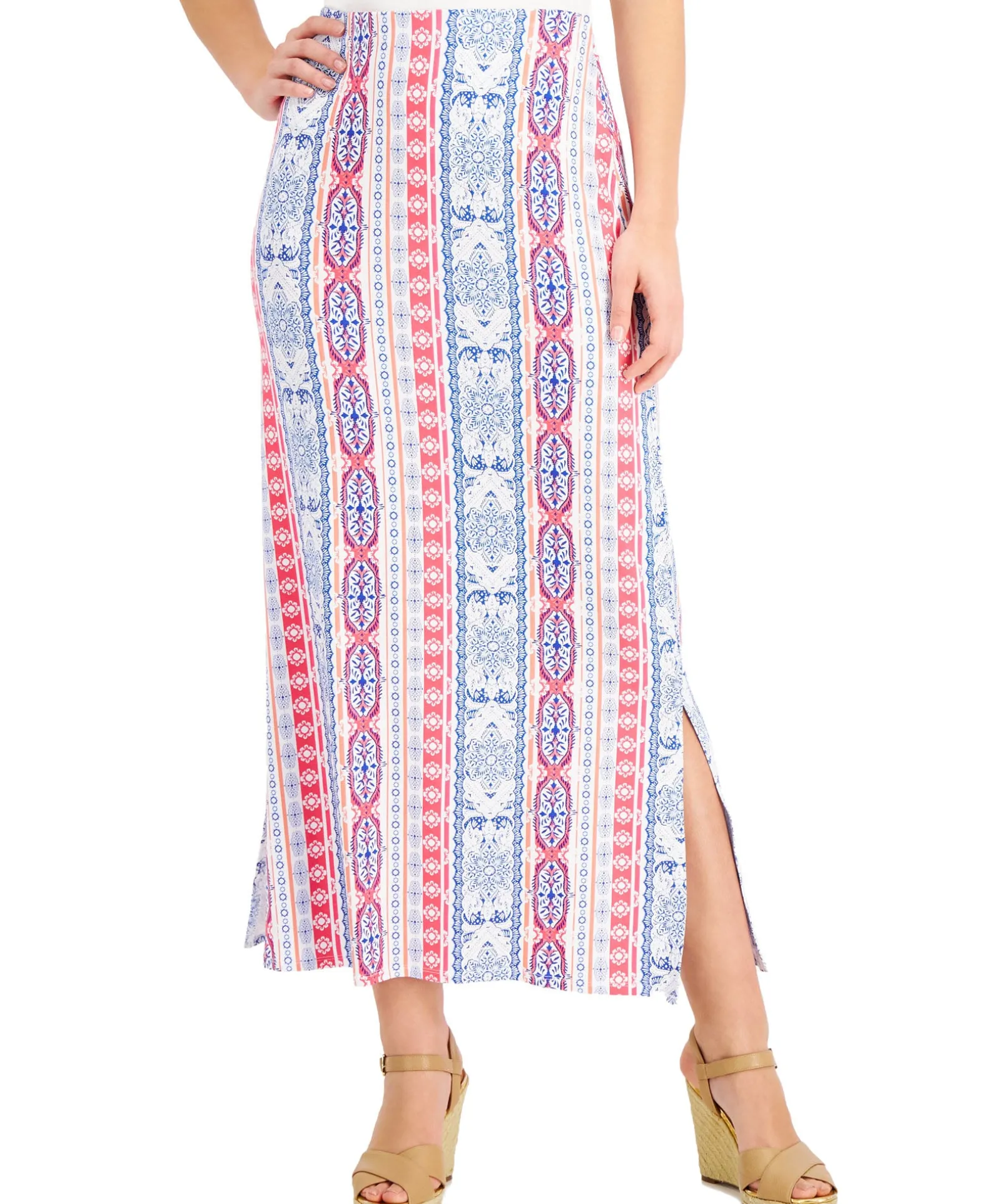 Women's Printed Knit Maxi Skirt