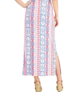 Women's Printed Knit Maxi Skirt