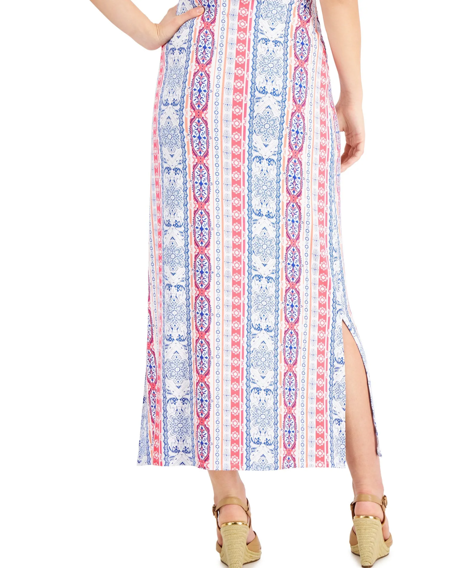 Women's Printed Knit Maxi Skirt