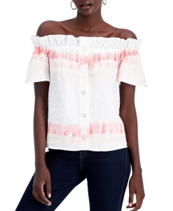 Women's Printed Off-The-Shoulder Top